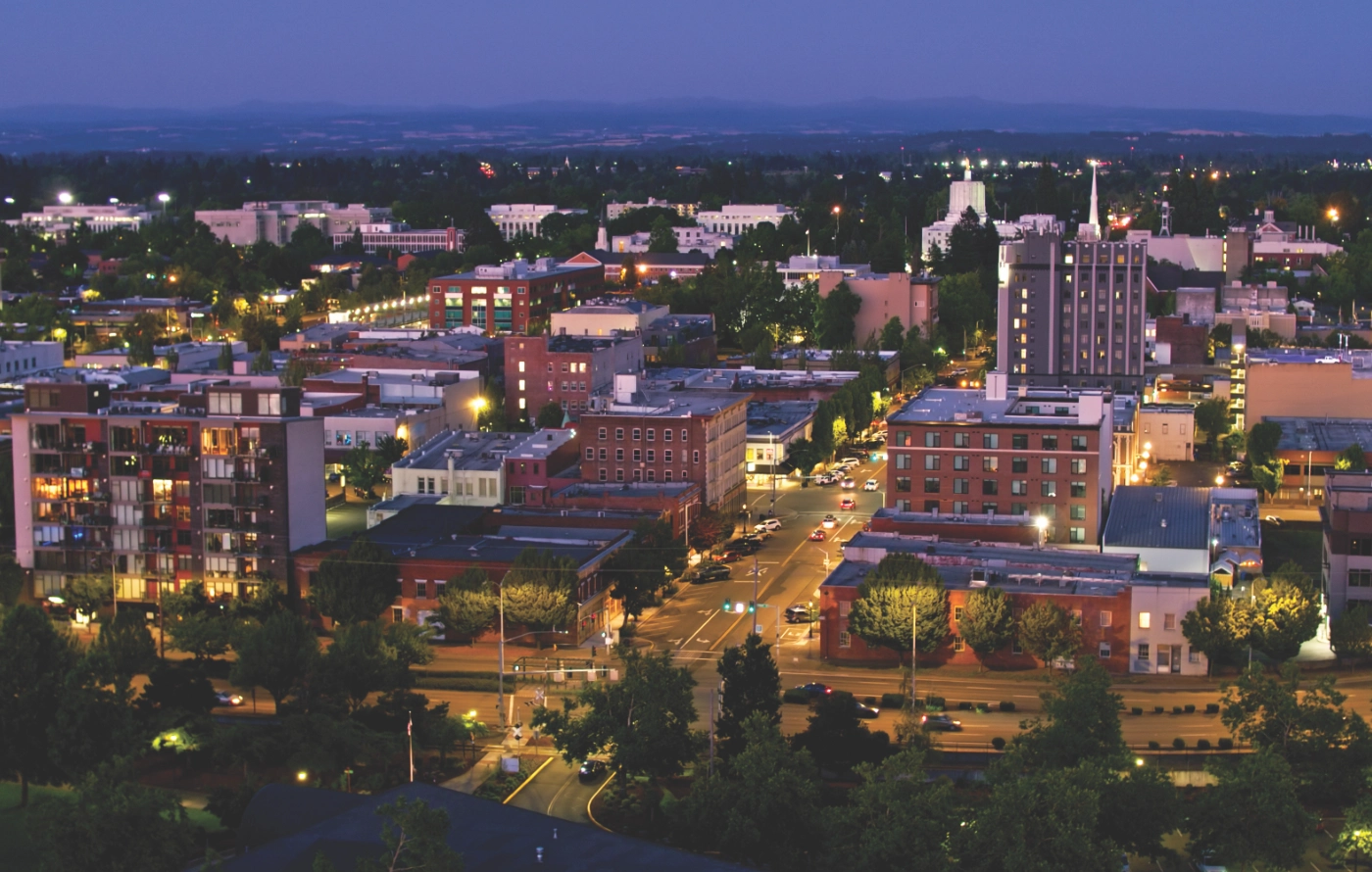 An aerial view of Salem