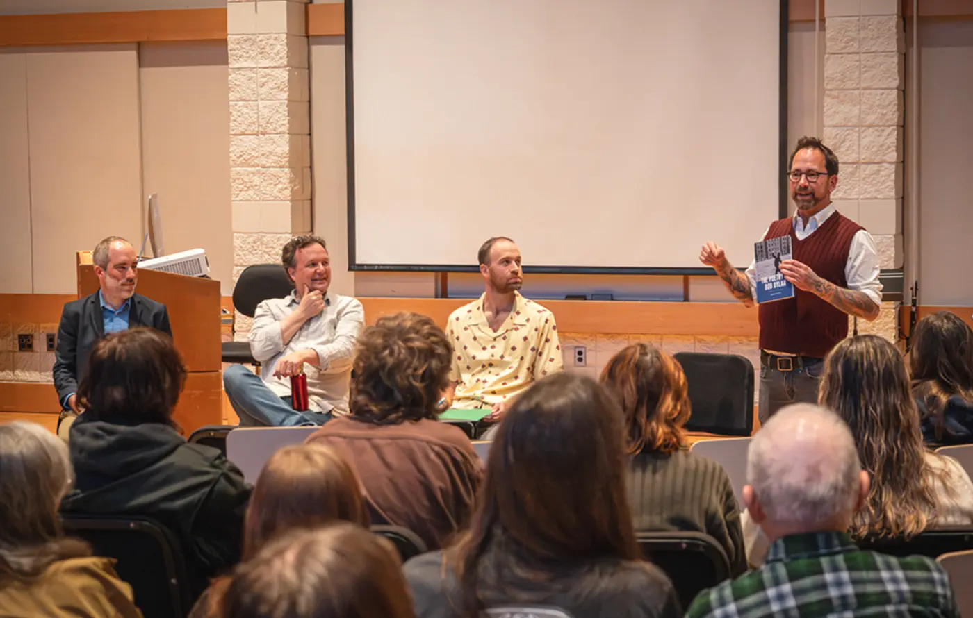 A panel of faculty discuss Bob Dylan's music