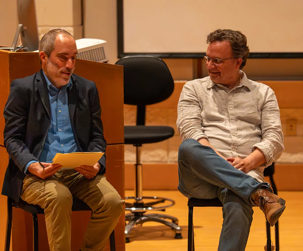 Professors discussing Bob Dylan