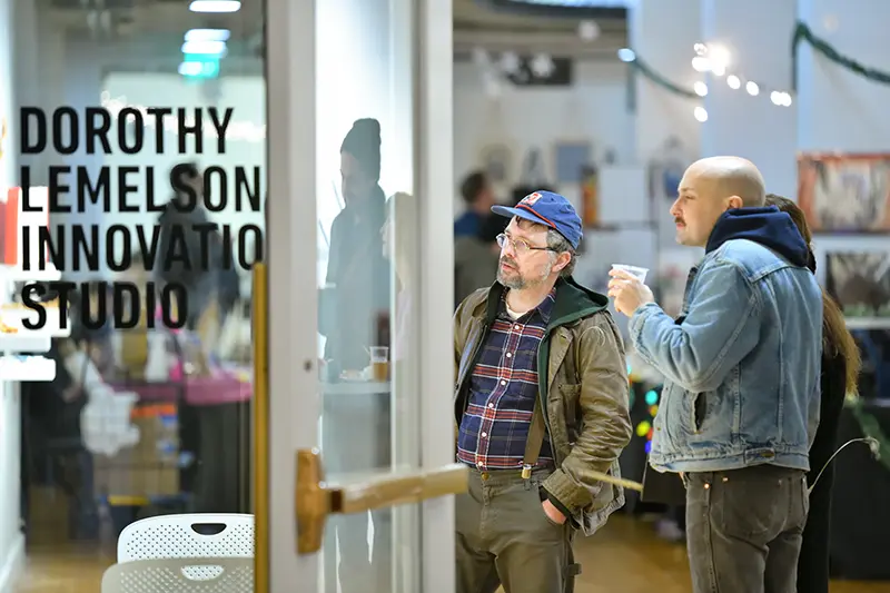 Visitors at an event in the Lemelson Studio