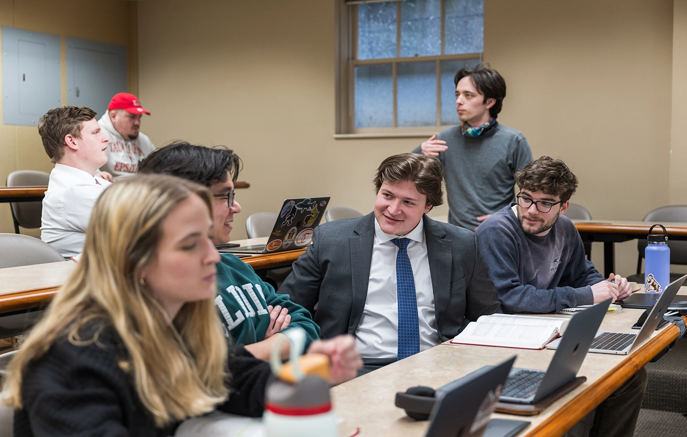 Law students in classroom