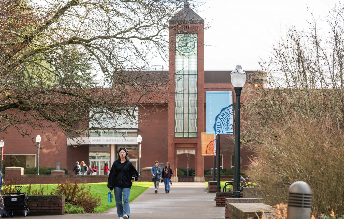 Willamette and Pacific logos with Mt. Hood in the backkground