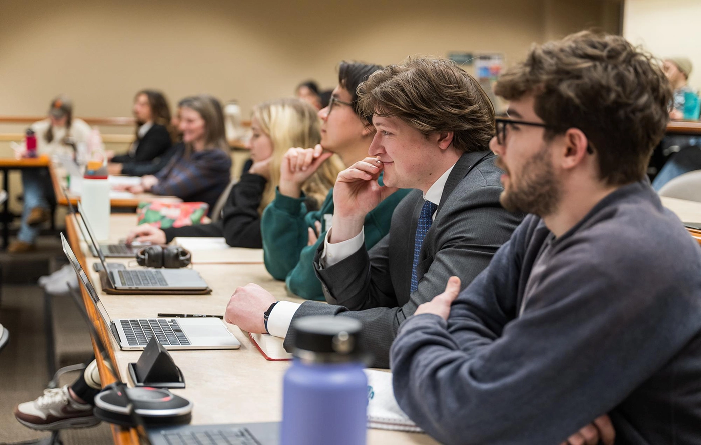 Students sitting in class