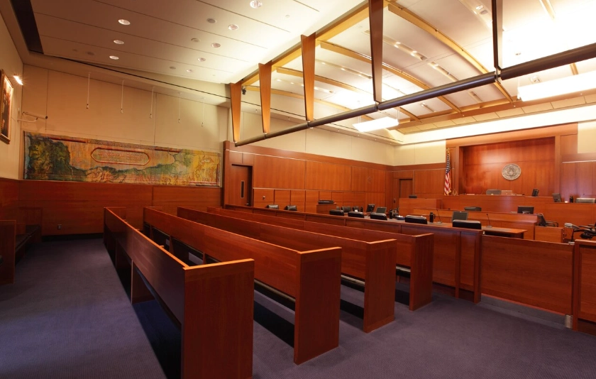 Interior of an Oregon federal courthouse