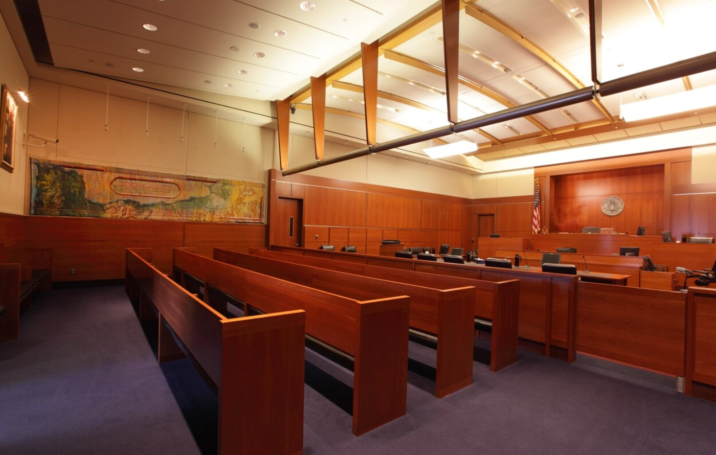 Interior of an Oregon federal courthouse