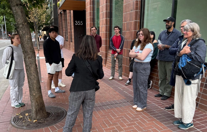 Renjen Fellows meet with stakeholders in downtown portland