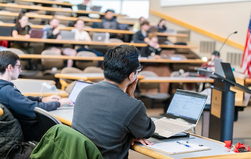 Student sitting in a classroom