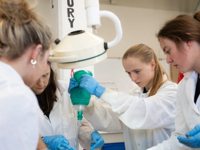 Students in a medical lab
