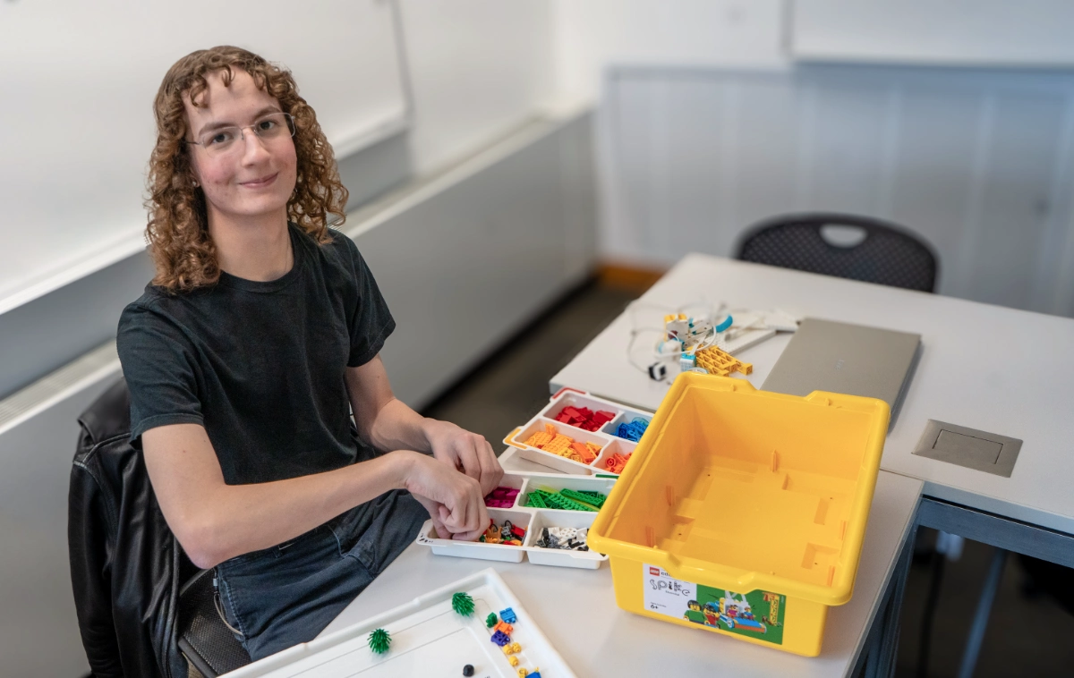 Student with LEGO