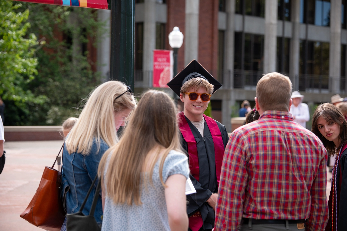 Students and families celebrate at commencement