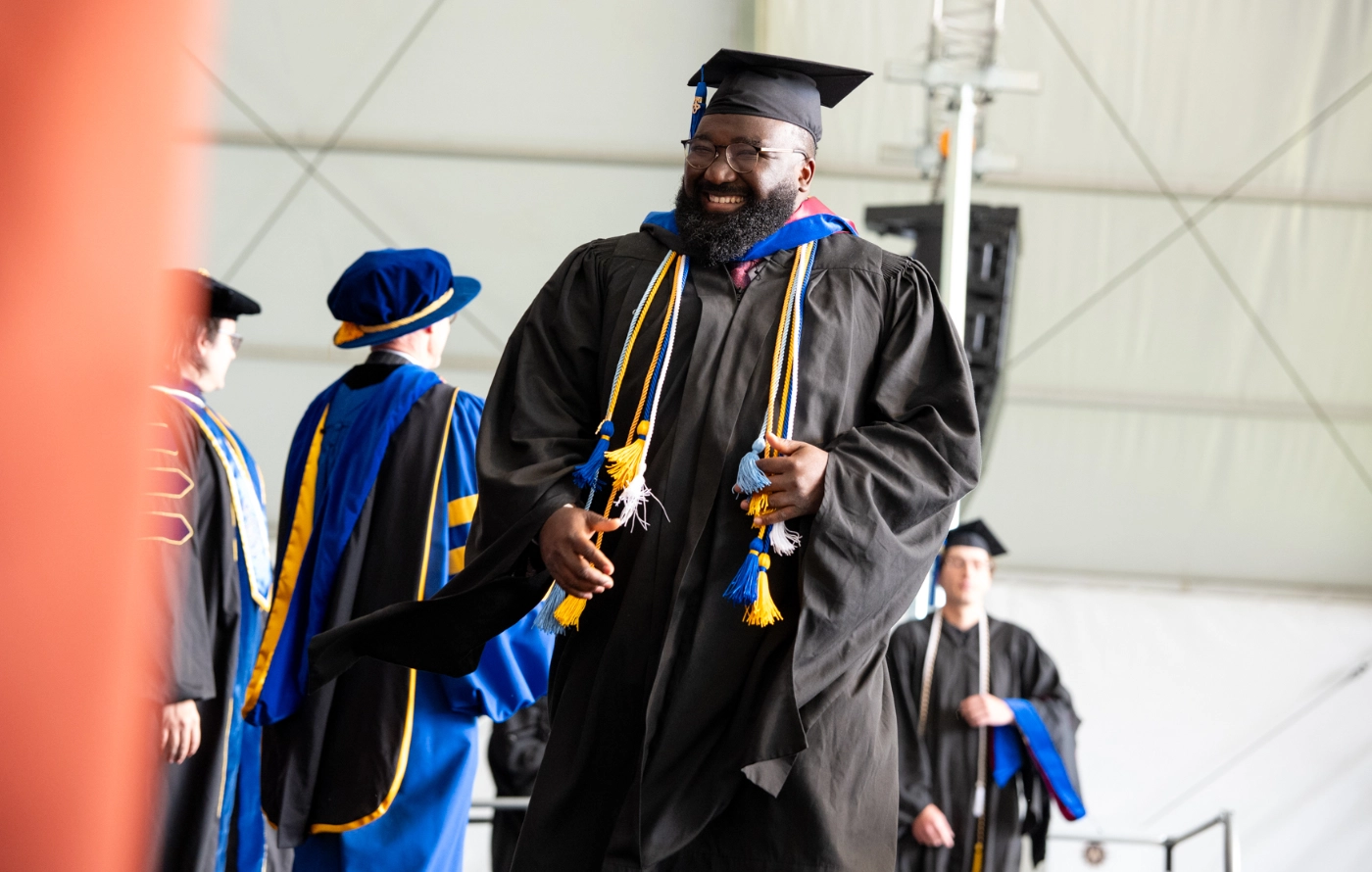 Student at commencement