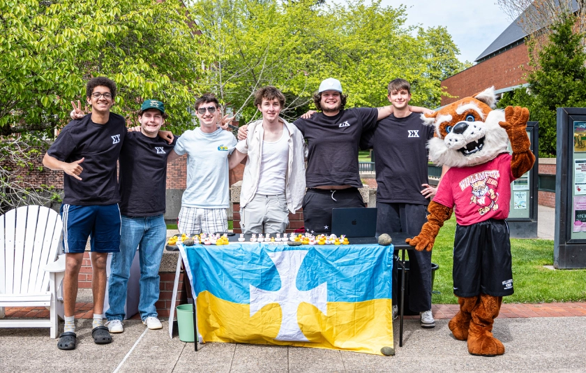 A group of fraternity members