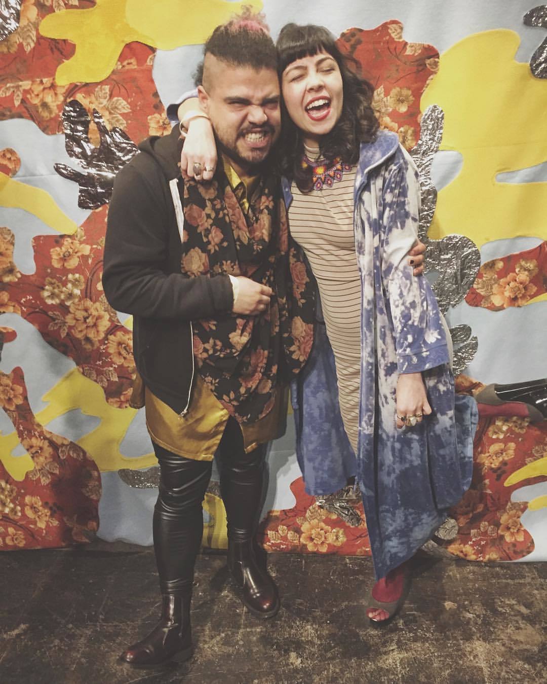 Maxx Martinez and Angelica Millán celebrate their award for CVLLEJERX