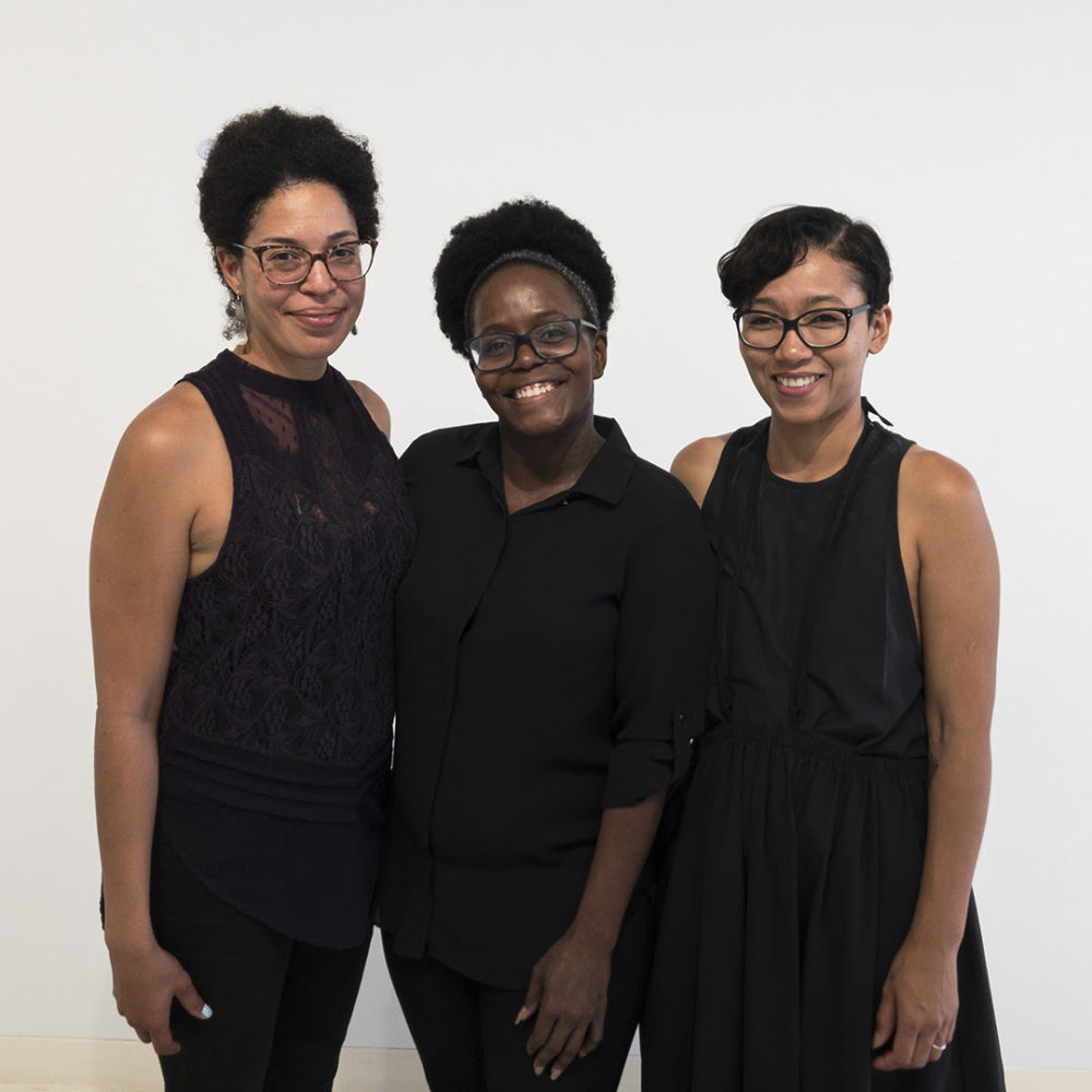 (l-r) Lisa Jarrett and alumni Melanie Stevens and Samantha Wall