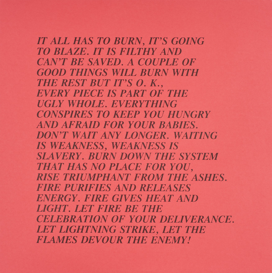 Jenny Holzer, detail from Use What is Dominant in a Culture to Change it Quickly