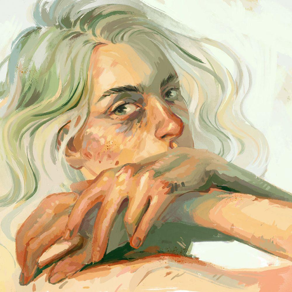 Megan Wood, self portrait (illustration)