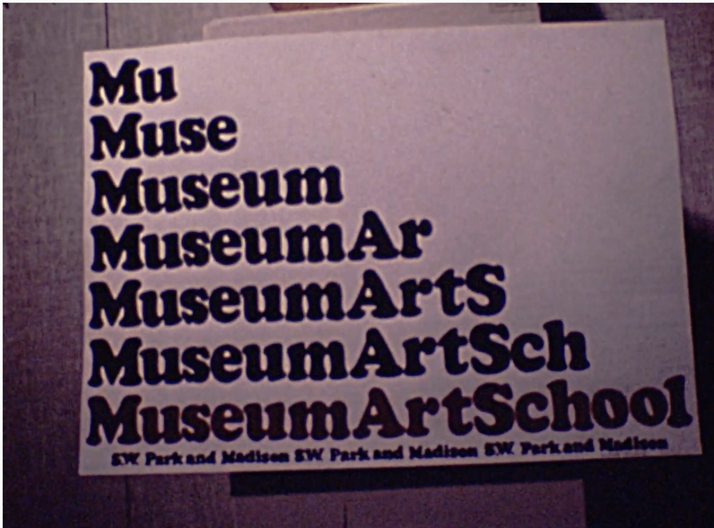 Stephen Slappe unearths vintage Museum Art School promo video