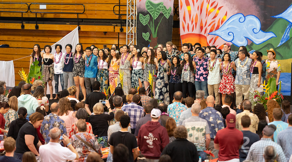 Lū'au Participants on Stage