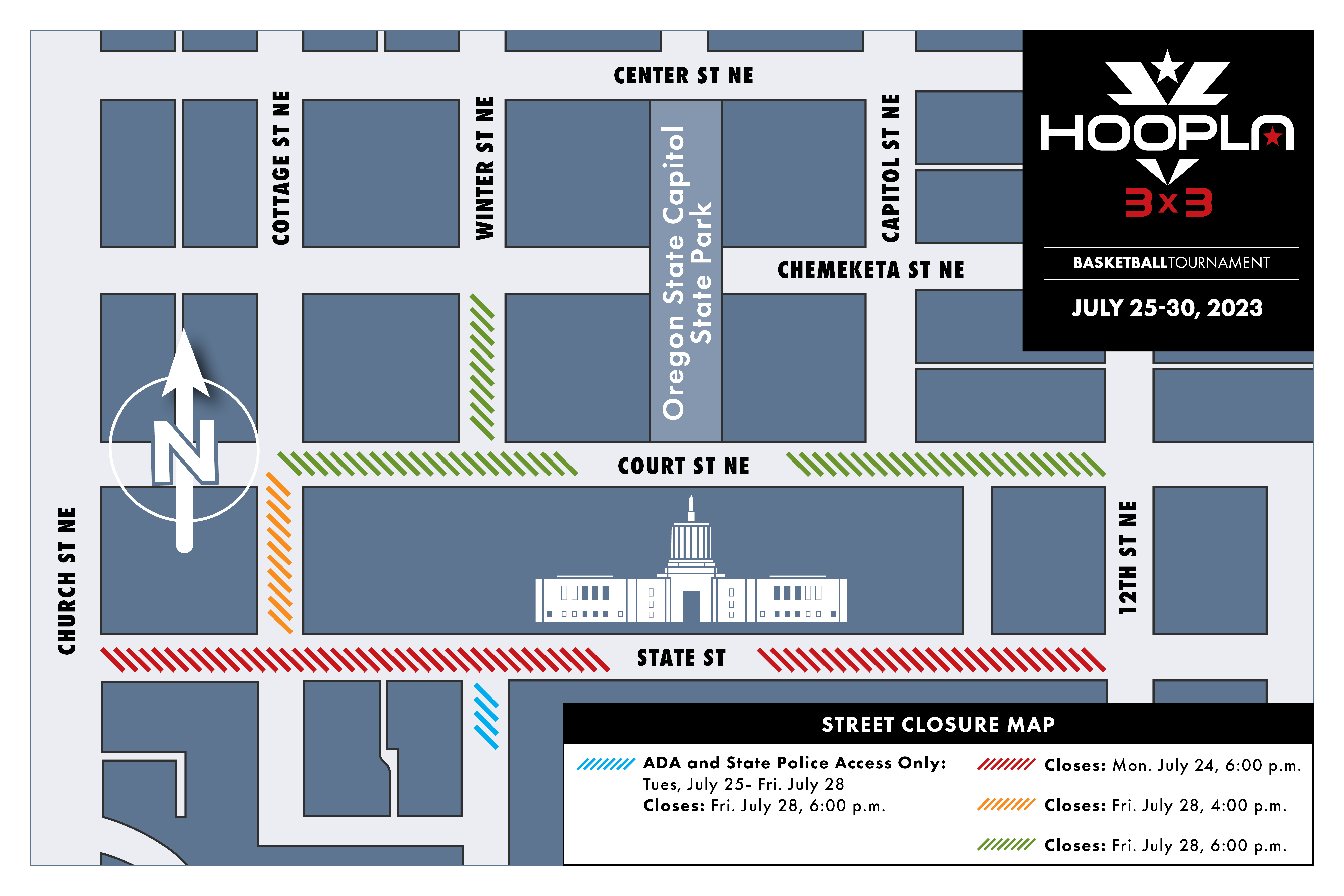 Map of street closures