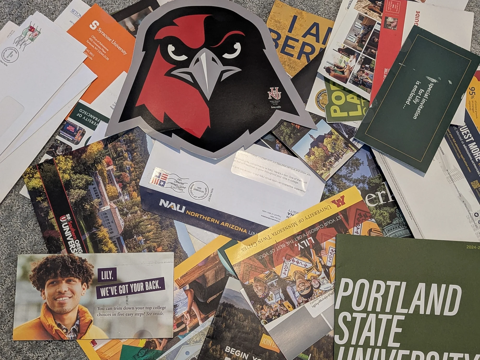 Oodles of college mail